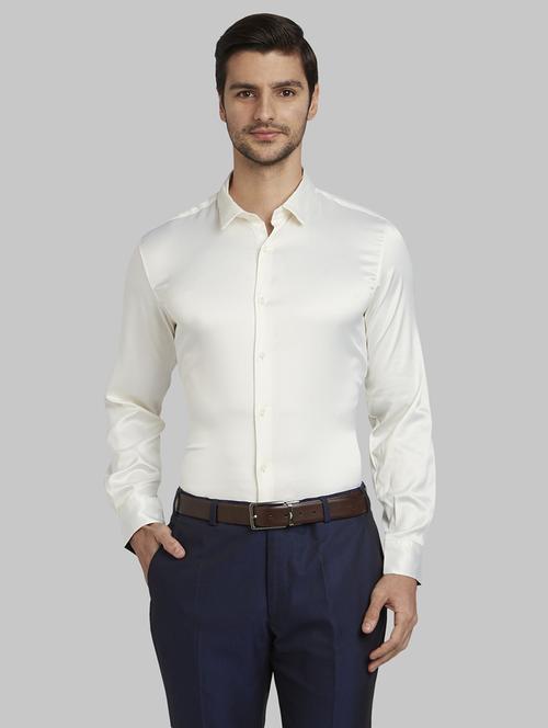 white solid casual shirt - 17670100 - Standard Image - 1