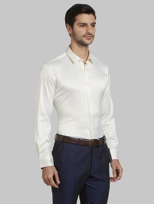 white solid casual shirt - 17670100 - Standard Image - 2