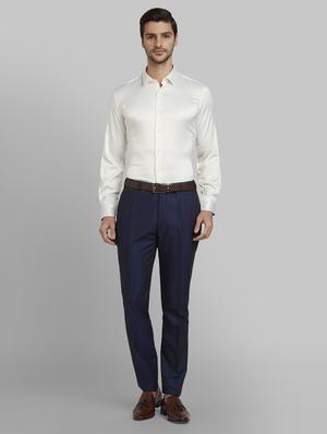 white solid casual shirt - 17670100 - Standard Image - 4