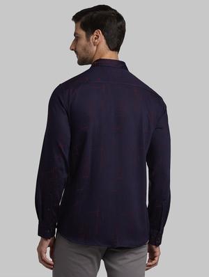 navy blue printed casual shirt - 17670108 - Standard Image - 3