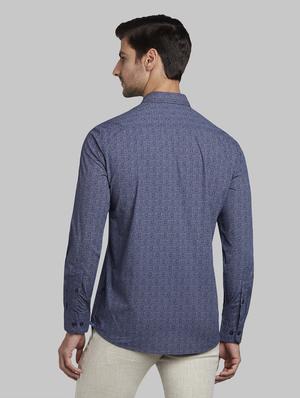 blue printed casual shirt - 17670127 - Standard Image - 3
