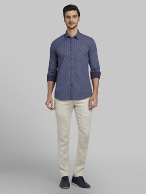 blue printed casual shirt - 17670127 - Standard Image - 4