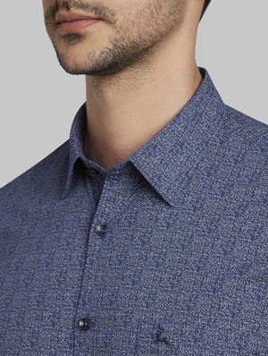blue printed casual shirt - 17670127 - Standard Image - 5