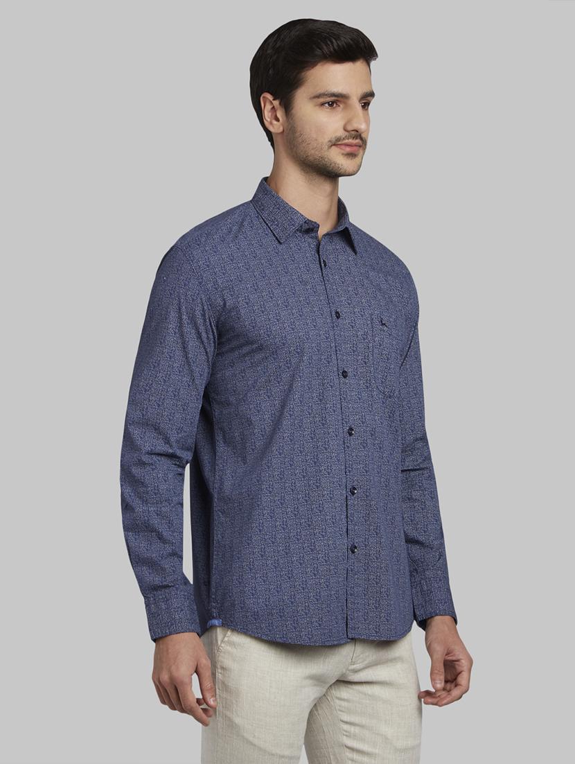 blue printed casual shirt - 17670127 - Zoom Image - 2