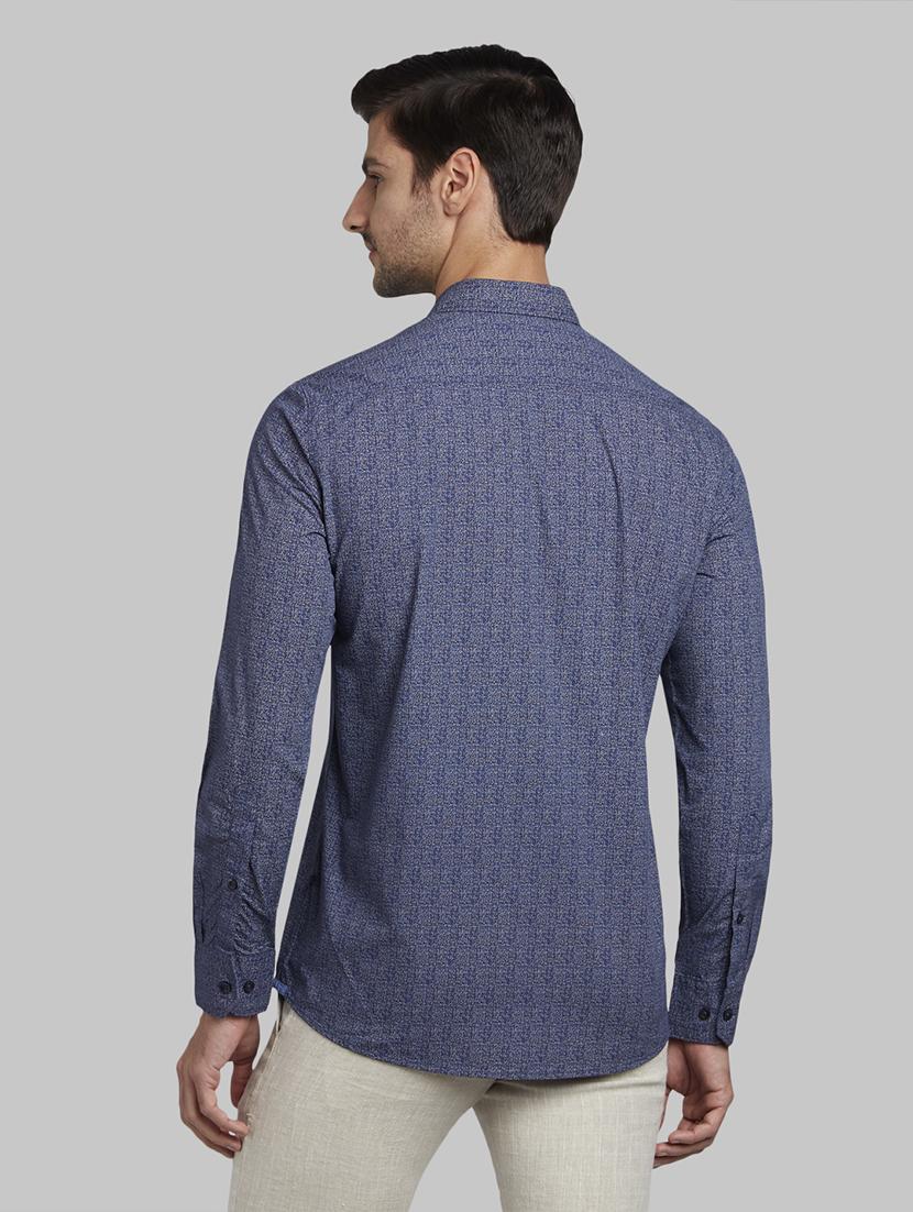 blue printed casual shirt - 17670127 - Zoom Image - 3