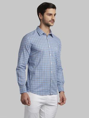 blue checkered casual shirt - 17670128 - Standard Image - 2