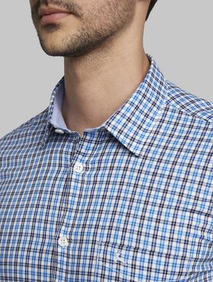 blue checkered casual shirt - 17670128 - Standard Image - 5