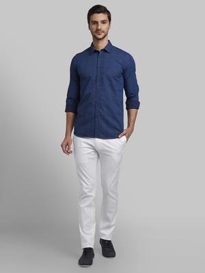 blue printed casual shirt - 17670136 - Standard Image - 4