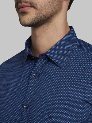 blue printed casual shirt - 17670136 - Standard Image - 5