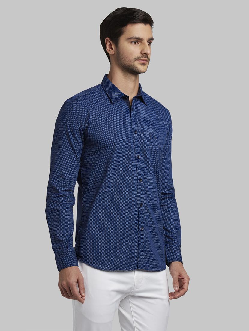 blue printed casual shirt - 17670136 - Zoom Image - 2