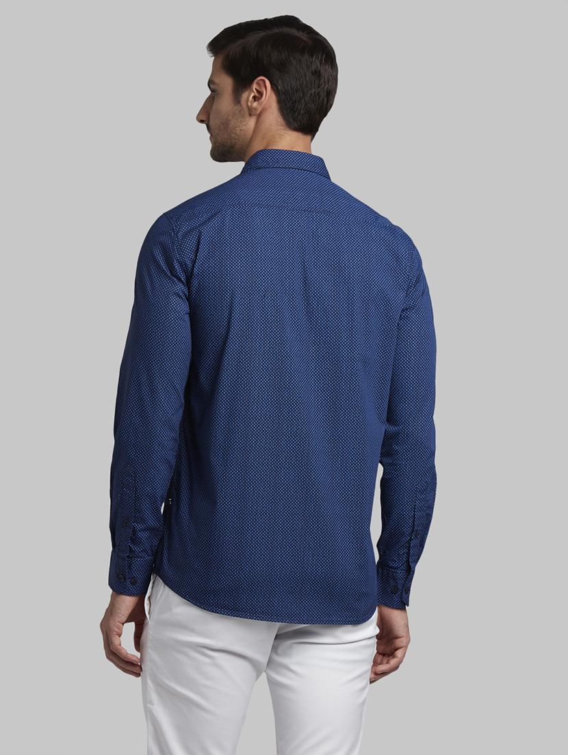 blue printed casual shirt - 17670136 - Zoom Image - 3
