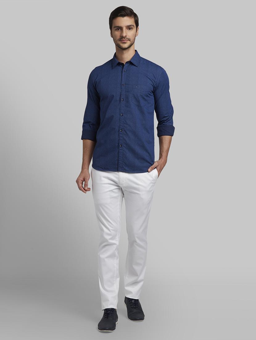 blue printed casual shirt - 17670136 - Zoom Image - 4