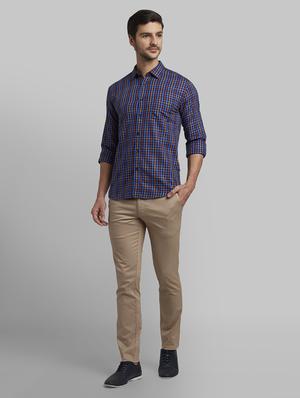 blue checkered casual shirt - 17670139 - Standard Image - 4