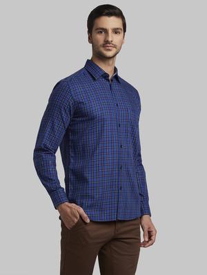 blue checkered casual shirt - 17670141 - Standard Image - 2
