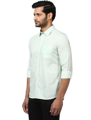 green printed casual shirt - 17670145 - Standard Image - 2