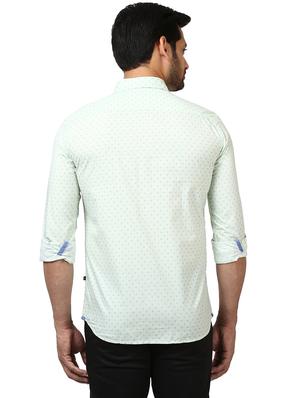 green printed casual shirt - 17670145 - Standard Image - 3