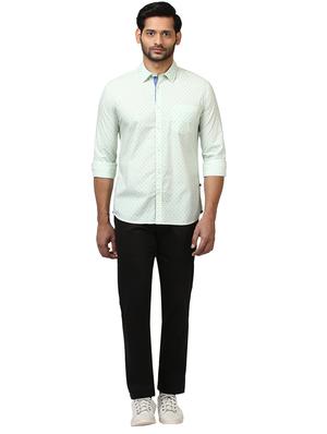 green printed casual shirt - 17670145 - Standard Image - 4