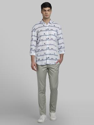 white printed casual shirt - 17670152 - Standard Image - 4