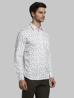 white printed casual shirt - 17670156 - Standard Image - 2