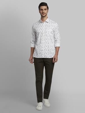 white printed casual shirt - 17670156 - Standard Image - 4