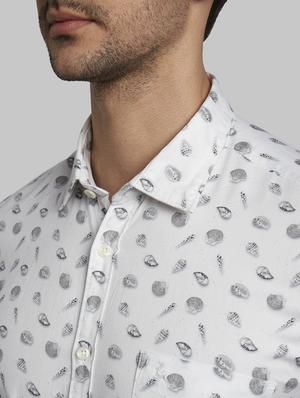 white printed casual shirt - 17670156 - Standard Image - 5