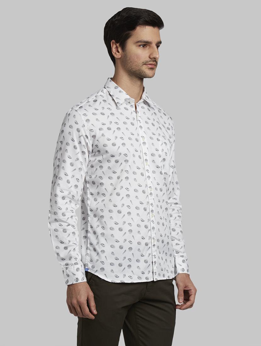 white printed casual shirt - 17670156 - Zoom Image - 2