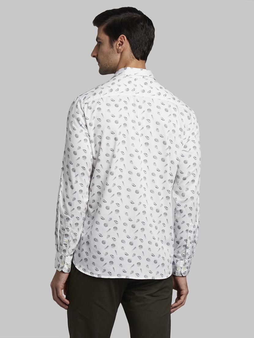 white printed casual shirt - 17670156 - Zoom Image - 3