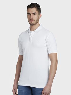 white solid polo t-shirt - 17670163 - Standard Image - 2