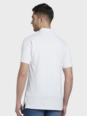 white solid polo t-shirt - 17670163 - Standard Image - 3