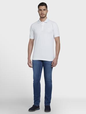 white solid polo t-shirt - 17670163 - Standard Image - 4