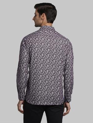 purple printed casual shirt - 17670169 - Standard Image - 3