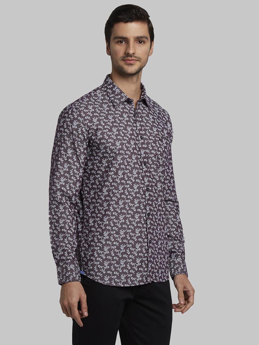 purple printed casual shirt - 17670169 - Zoom Image - 2