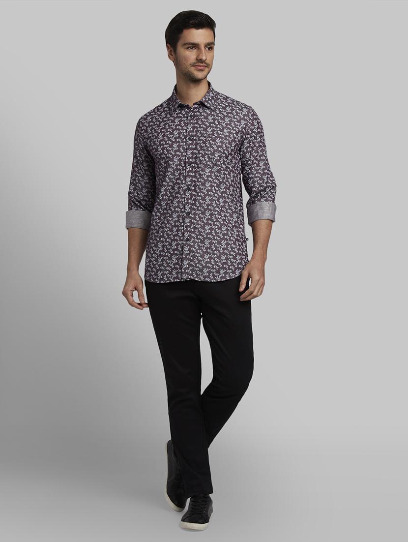 purple printed casual shirt - 17670169 - Zoom Image - 4