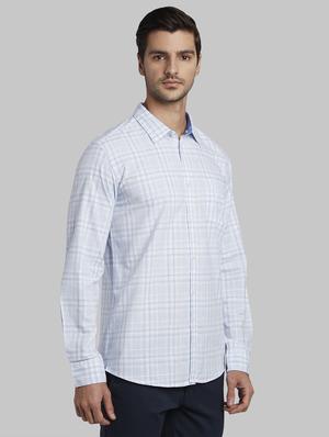 light blue checkered casual shirt - 17670171 - Standard Image - 2
