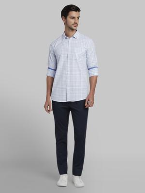 light blue checkered casual shirt - 17670171 - Standard Image - 4