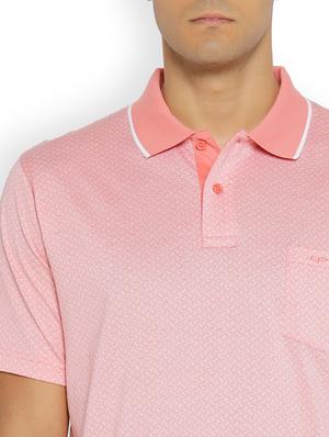 pink printed polo t-shirt - 17670172 - Standard Image - 4