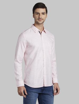 pink self design casual shirt - 17670173 - Standard Image - 3