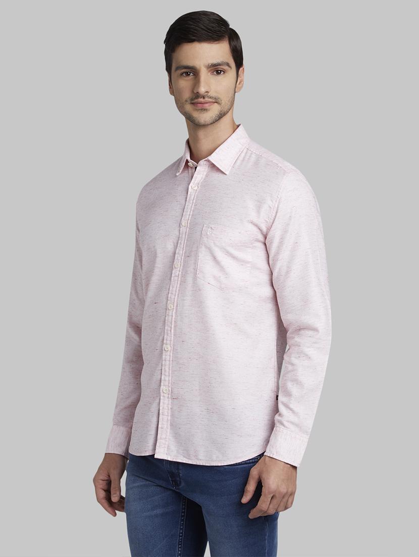 pink self design casual shirt - 17670173 - Zoom Image - 2