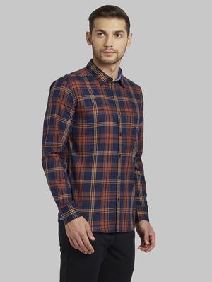 blue checkered casual shirt - 17670179 - Standard Image - 2