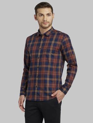 blue checkered casual shirt - 17670179 - Standard Image - 3