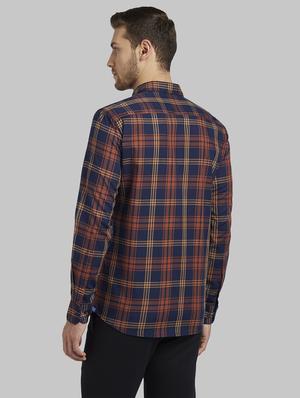 blue checkered casual shirt - 17670179 - Standard Image - 4