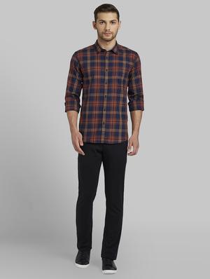 blue checkered casual shirt - 17670179 - Standard Image - 5