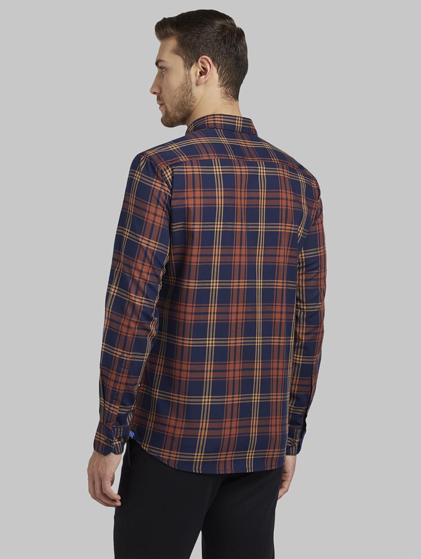 blue checkered casual shirt - 17670179 - Zoom Image - 4
