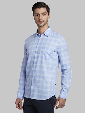 light blue checkered casual shirt - 17670181 - Standard Image - 2