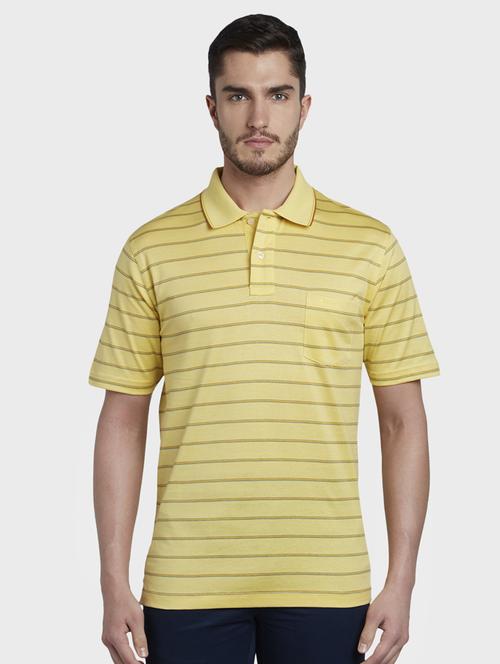 yellow striped polo t-shirt - 17670183 - Standard Image - 1