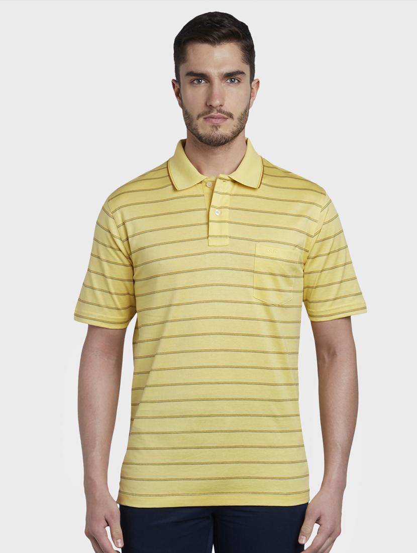 yellow striped polo t-shirt - 17670183 - Zoom Image - 1