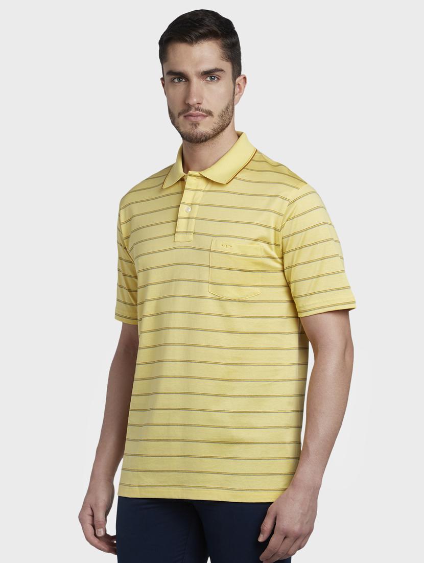 yellow striped polo t-shirt - 17670183 - Zoom Image - 2