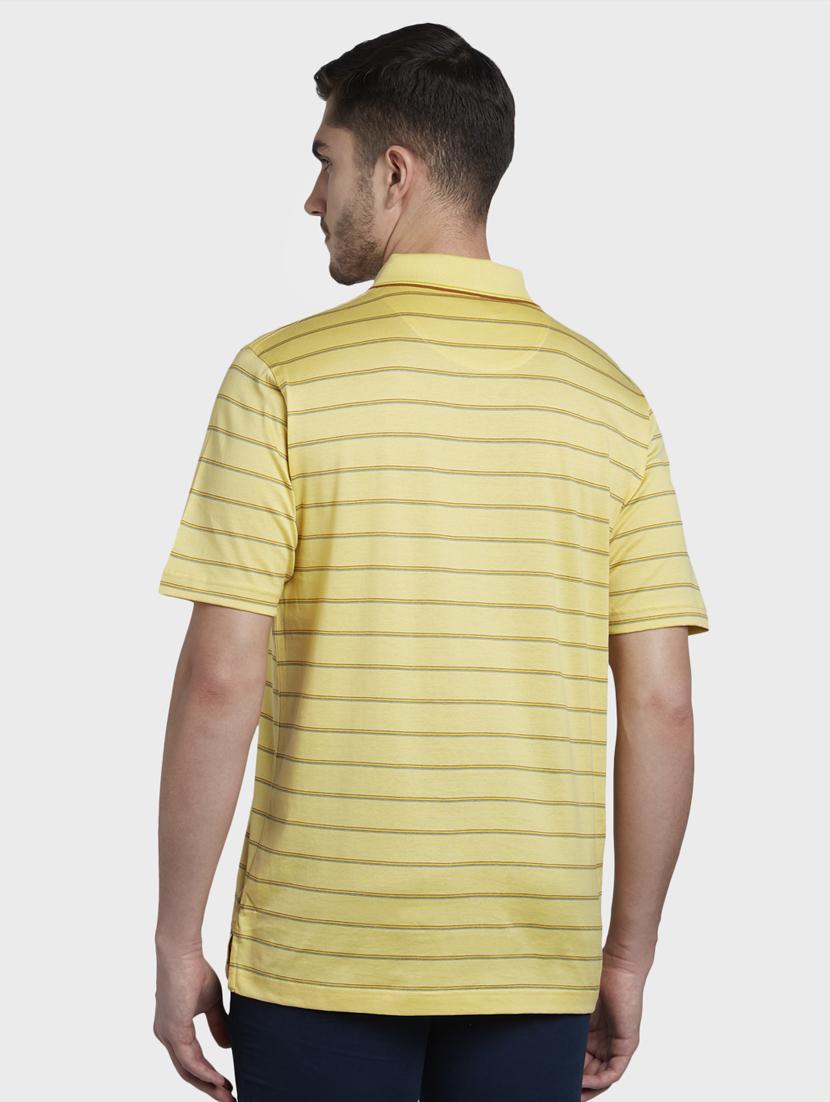 yellow striped polo t-shirt - 17670183 - Zoom Image - 3