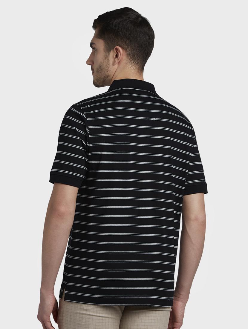 black striped polo t-shirt - 17670185 - Zoom Image - 3