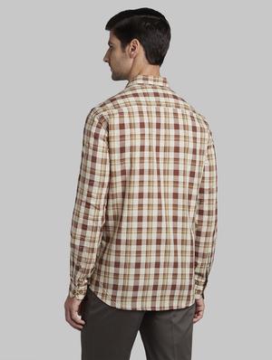 brown checkered casual shirt - 17670191 - Standard Image - 4